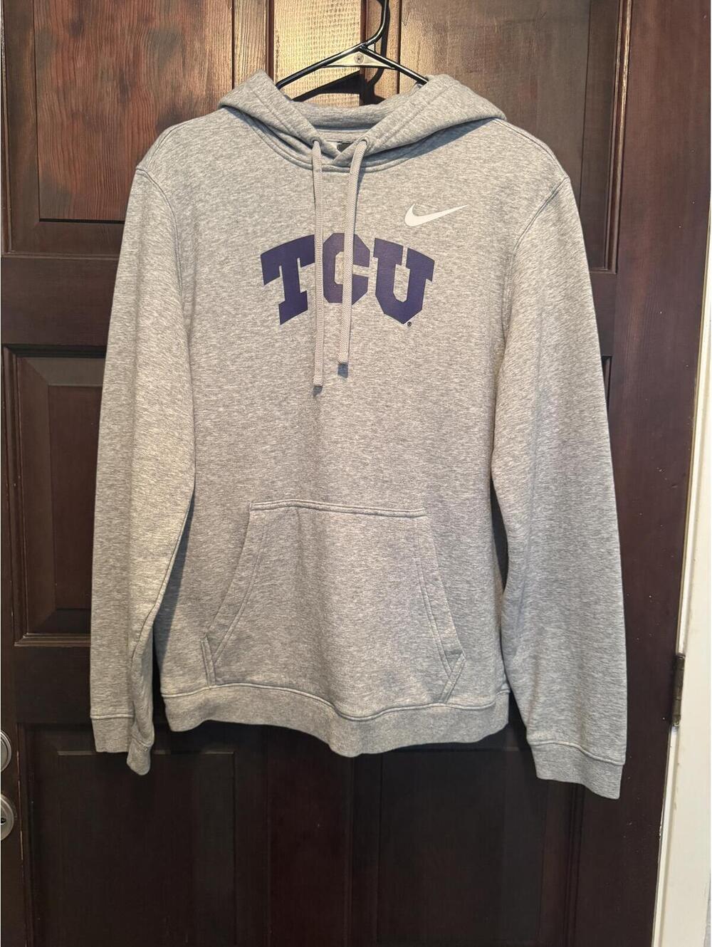 Nike TCU Gray Hooded Sweatshirt Medium